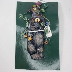 Santa's World Kurt Adler Bear Metal Ornament Christmas